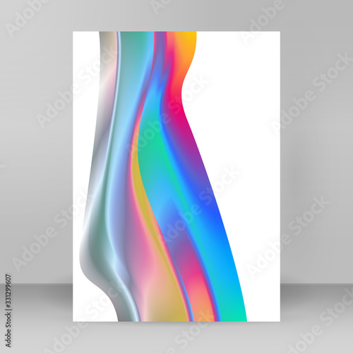 Creative line art flow rainbow Design elements