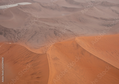 Aerial picture of the landscape of the Namib Desert in western Namibia