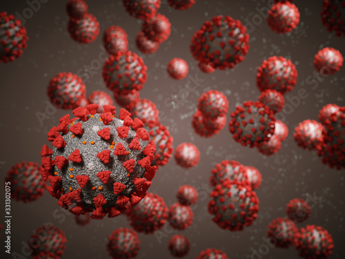 Coronavirus or Covid-19 cell pandemic virus
