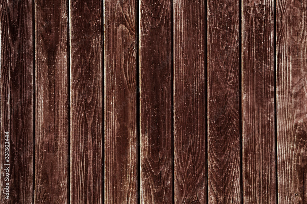 Fototapeta premium Old dark brown wooden wall texture