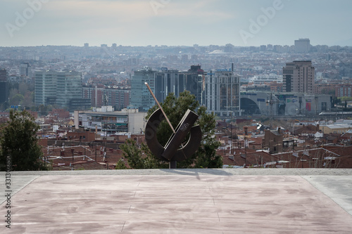 Cityscape of Madrid from Cerro del Tio Pio. Madrid, Spain photo