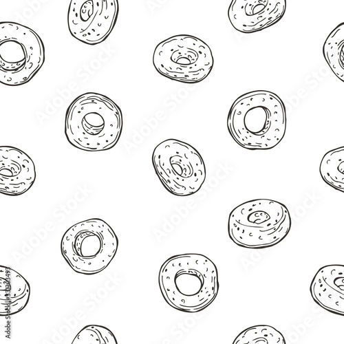 Hand drawn breakfast cereals set. Vector sketch illustration
