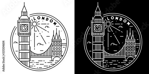 Monoline Badge London Design