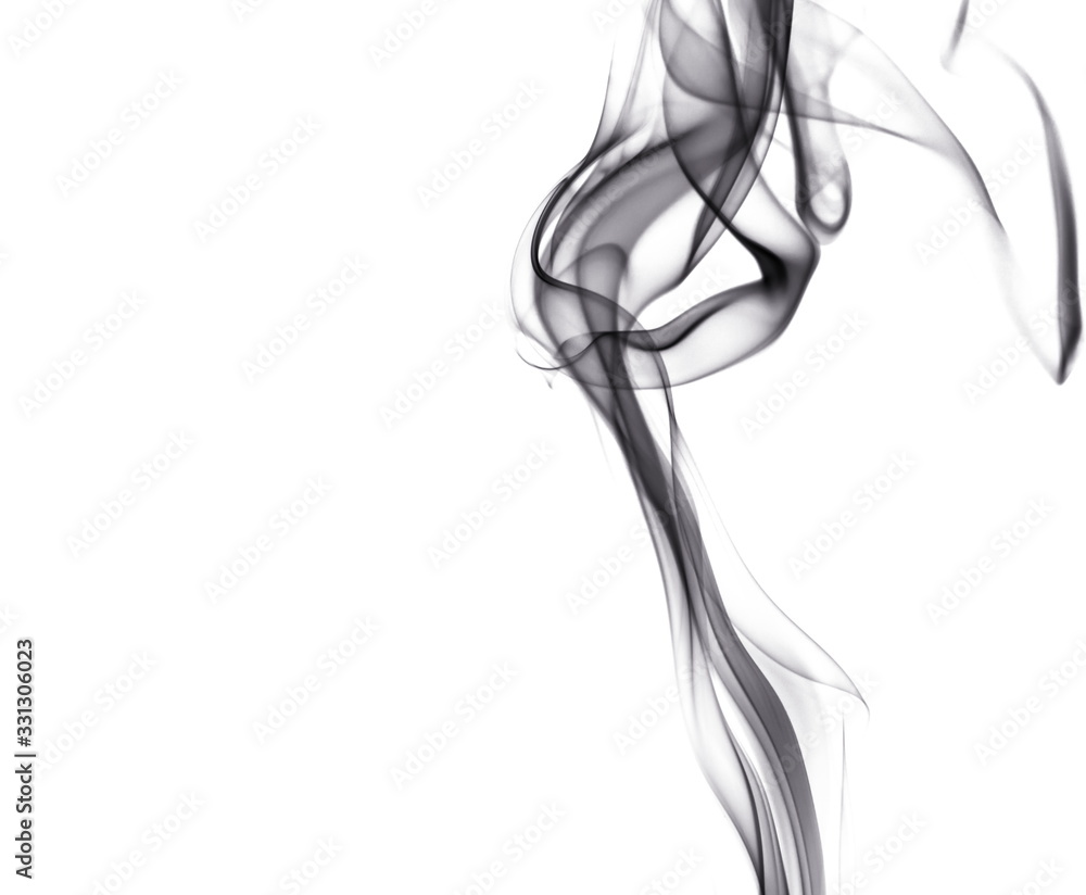Black smoke on white background Black smoke on white background