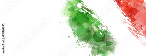 Banner with grunge Italy flag