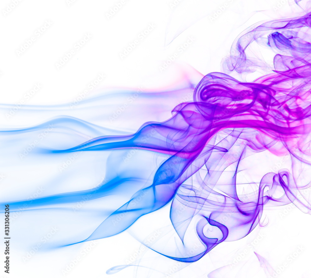 Colored smoke on white background Colored smoke on white background