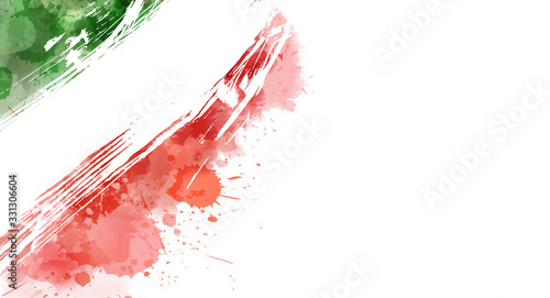 Banner with grunge Italy flag