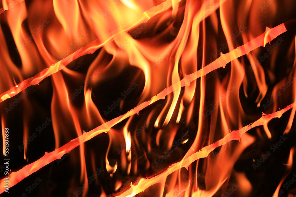 Fire and boards, background