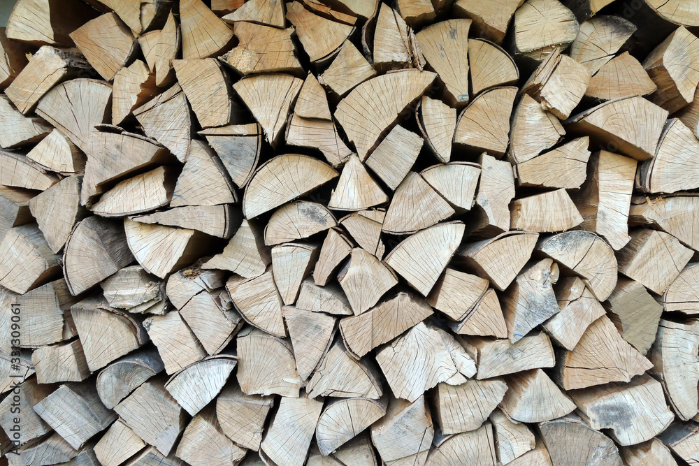 composition of wooden logs cut into pieces composition of wooden logs cut into pieces