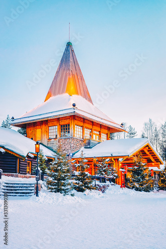 Santa Office and Christmas tree of Santa Claus Village