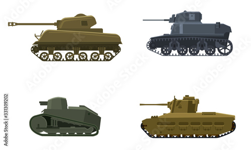 Set Tank American German Britain French World War 2