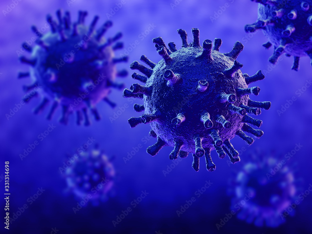 Corona Virus Covid-19 3D Render Corona Virus Covid-19 3D Render