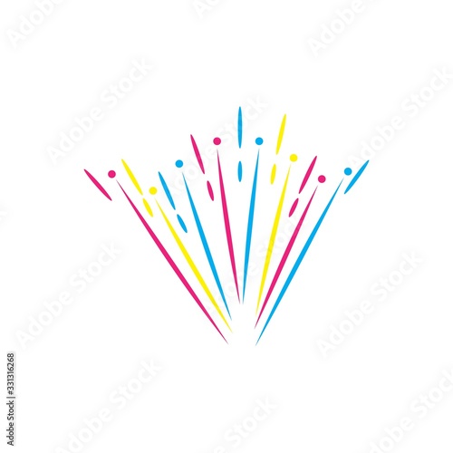 firework illustration logo vector