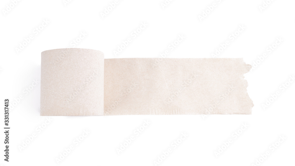 Obraz premium toilet paper roll isolated on a white background. illustration for panic buying at coronavirus epidemic time.