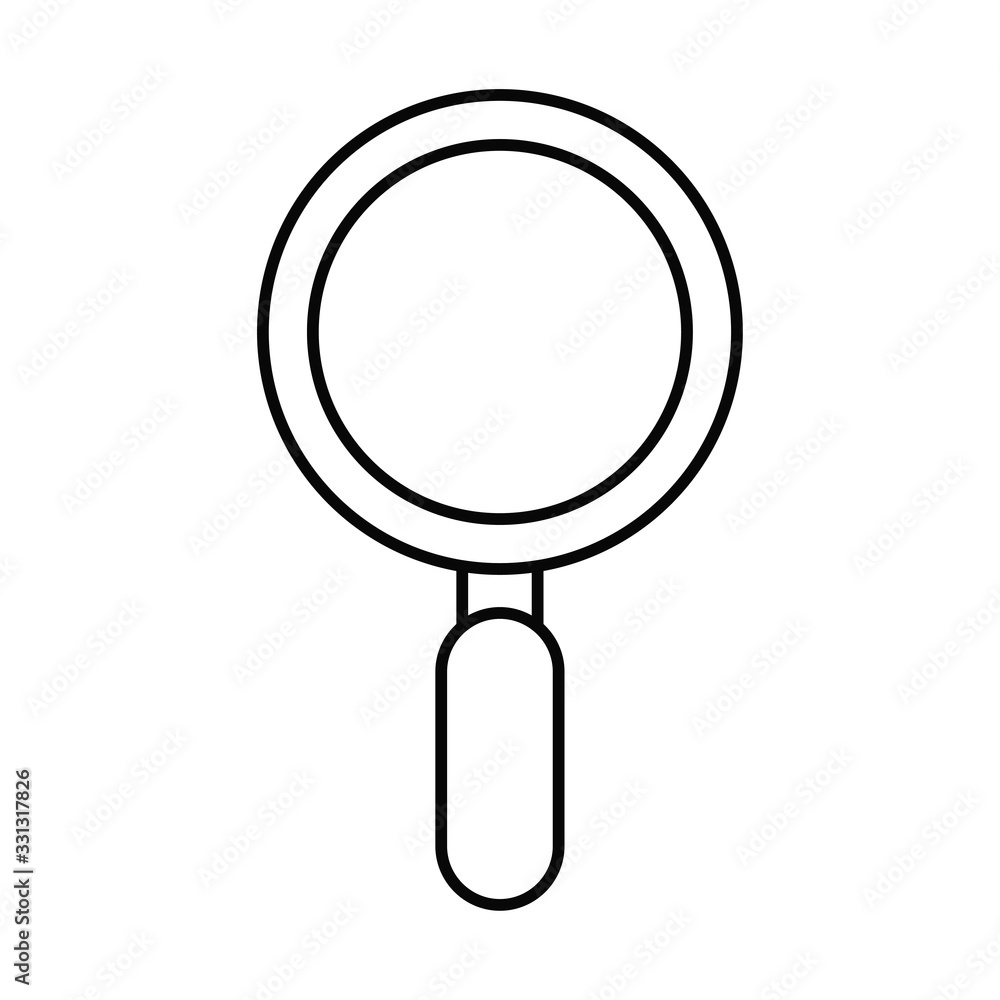 magnifying glass lens, line style icon magnifying glass lens, line style icon