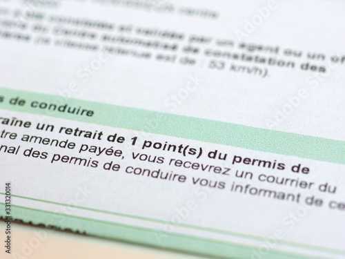 avis de contravention