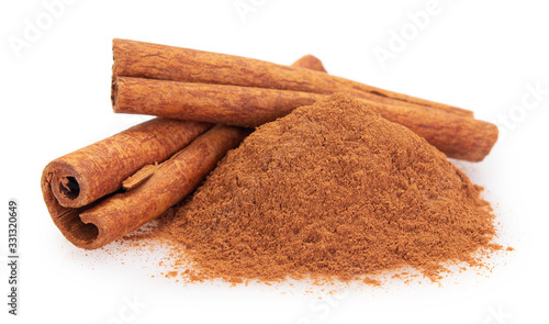 Cinnamon isolated on white background