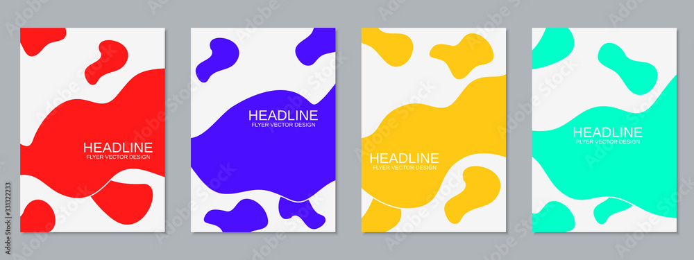 Modern professional flyers vector design templates collection