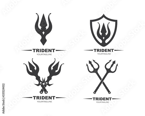 Trident Logo Template vector icon illustration