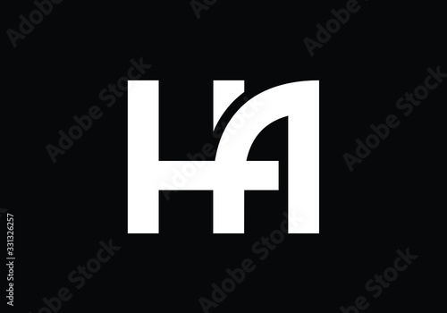 H A, HA Initial Letter Logo design vector template, Graphic Alphabet Symbol for Corporate Business Identity photo