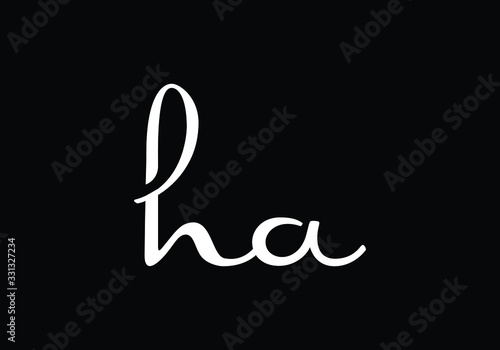 H A, HA Initial Letter Logo design vector template, Graphic Alphabet Symbol for Corporate Business Identity