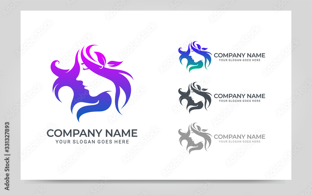 Beauty woman face logo symbol. Modern vector illustration Beauty woman face logo symbol. Modern vector illustration