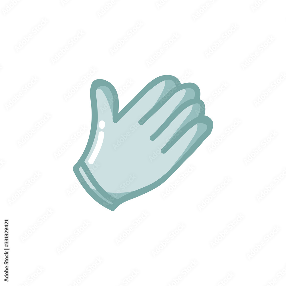 Fototapeta premium latex gloves doodle icon, vector illustration