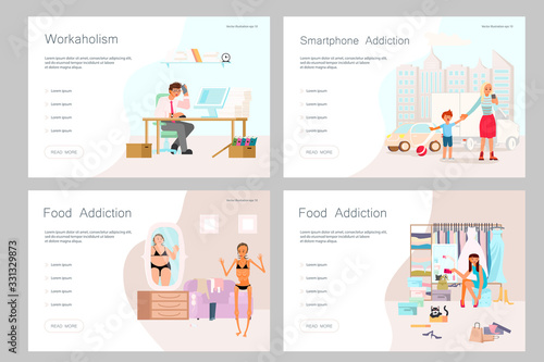 Set of template with Addictions