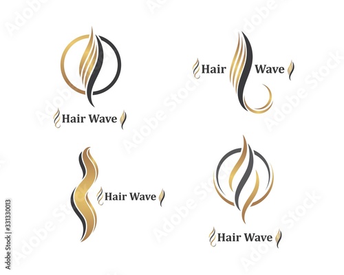 hair wave icon vector illustratin design symbol of hairstyle and salon