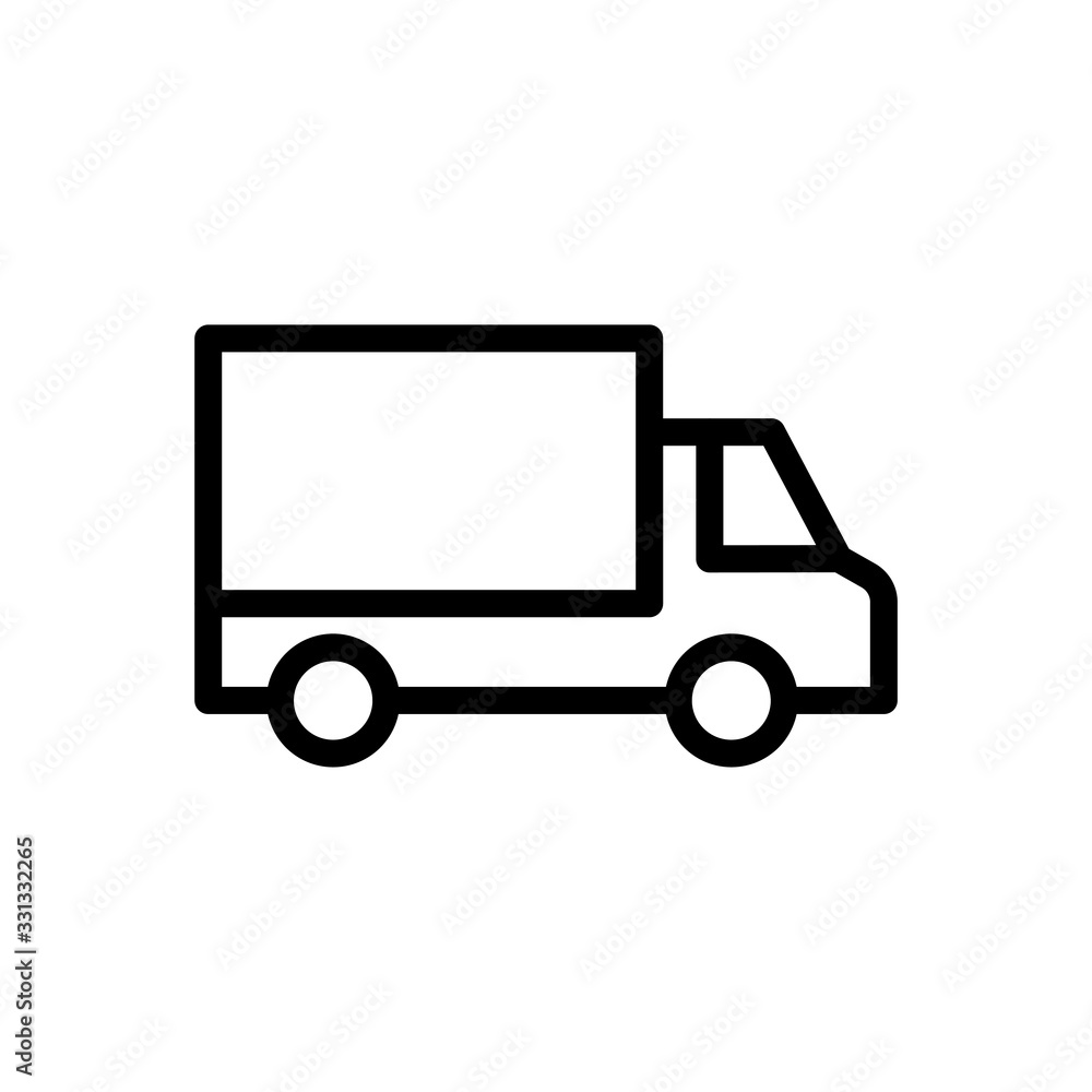 Delivery truck icon line style