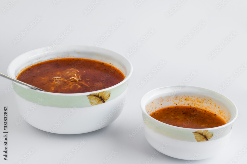 Two bowls of Traditional Turkish Vermicelli, Two bowls of Traditional Turkish Vermicelli,