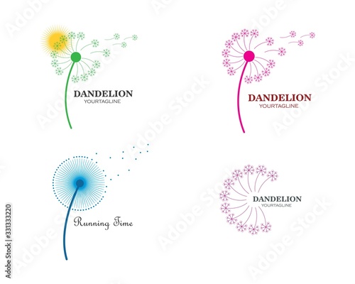 dandelion flower logo icon