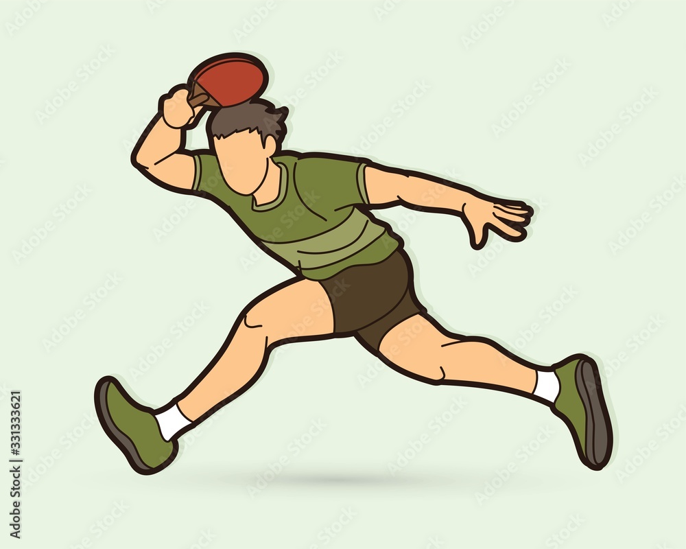 Ping Pong player, Table tennis action cartoon graphic vector Ping Pong player, Table tennis action cartoon graphic vector