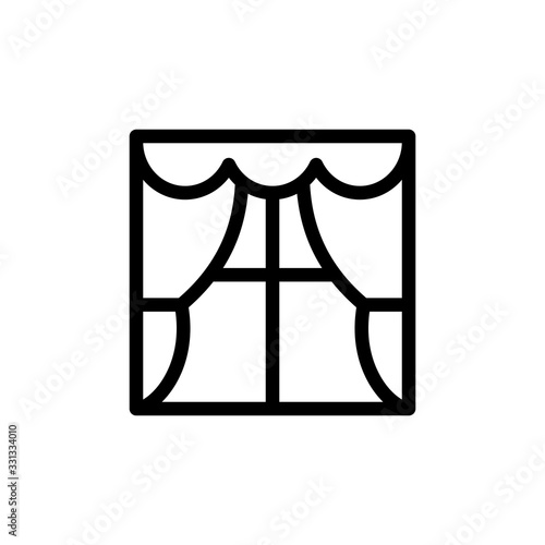 Vector illustration, curtain icon design