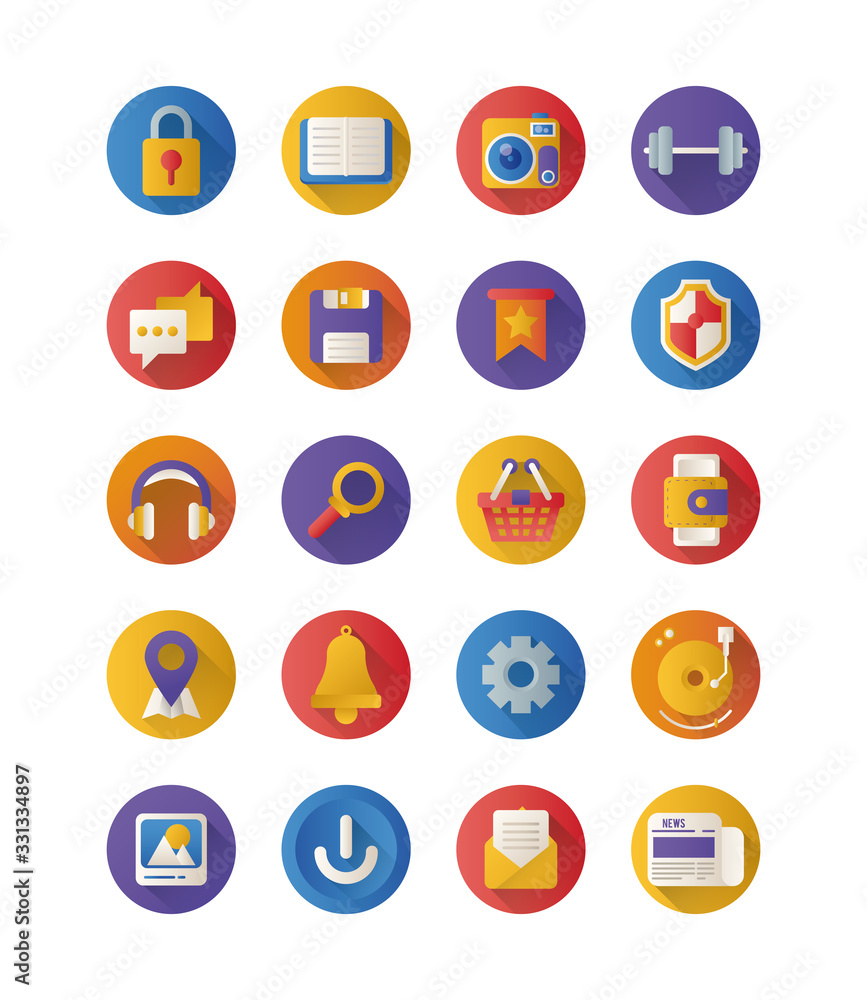 bundle of miscelaneous set icons bundle of miscelaneous set icons