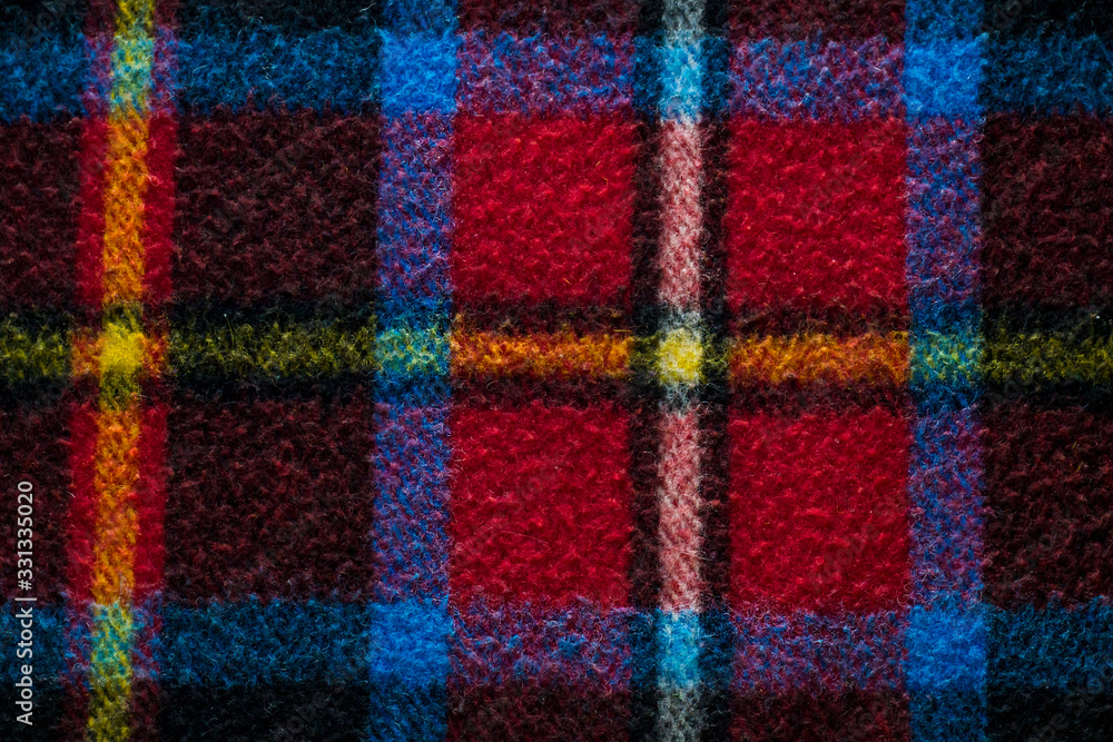 Wool,plaid scotch blanket background,flat laydown,top view and detailed taken. Wool,plaid scotch blanket background,flat laydown,top view and detailed taken.