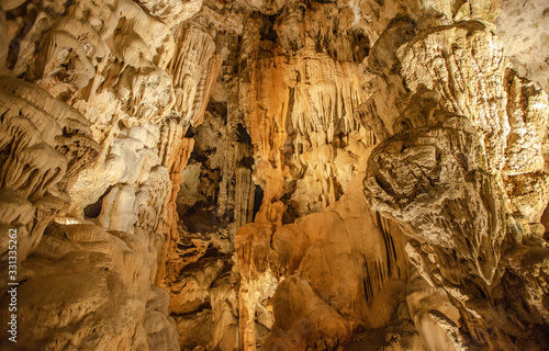 limestone cave in Halong Bay, Vietnam