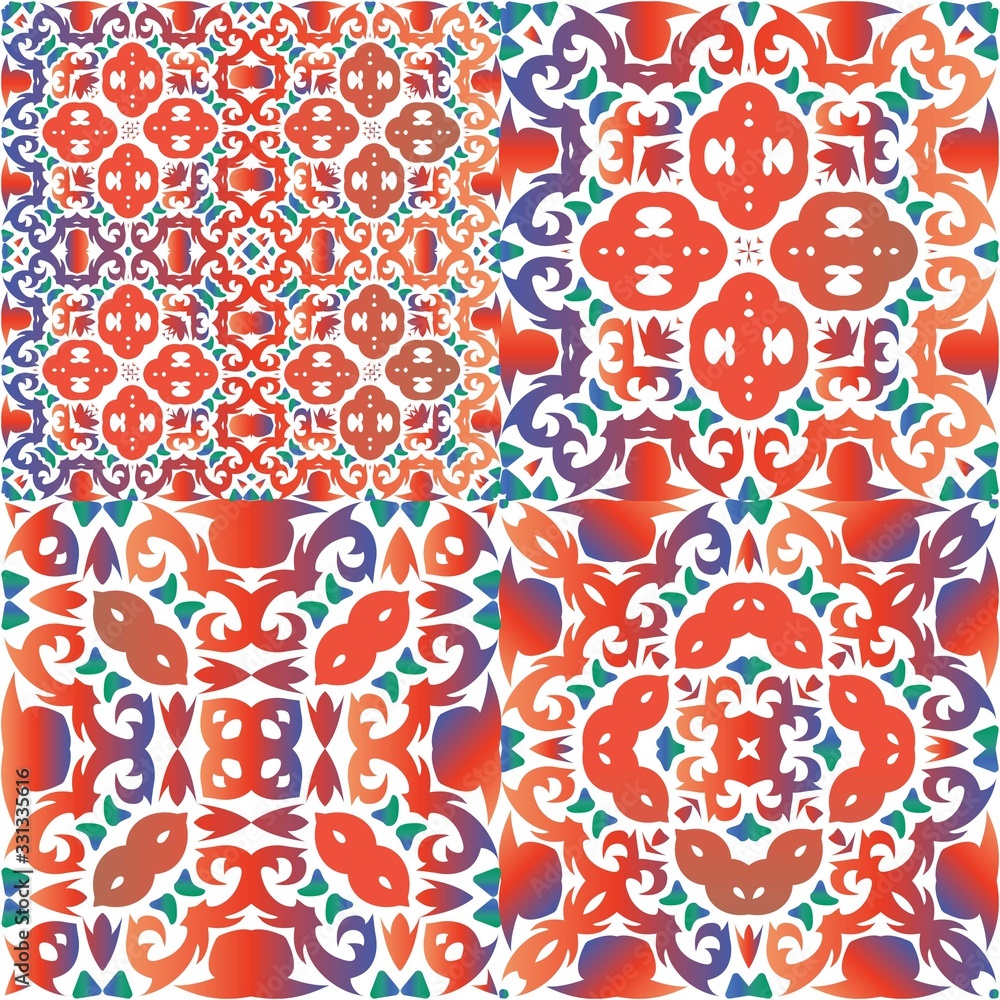 The traditional ornate motive in ceramic tile. The traditional ornate motive in ceramic tile.