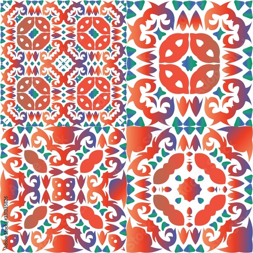 The traditional ornate motive in ceramic tile.