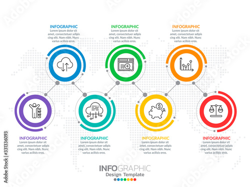 Infographics for business concept with icons and 7 options or steps.