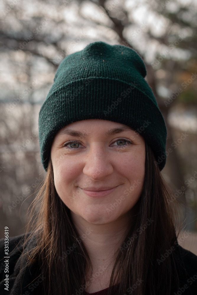 portrait of girl in a hat portrait of girl in a hat