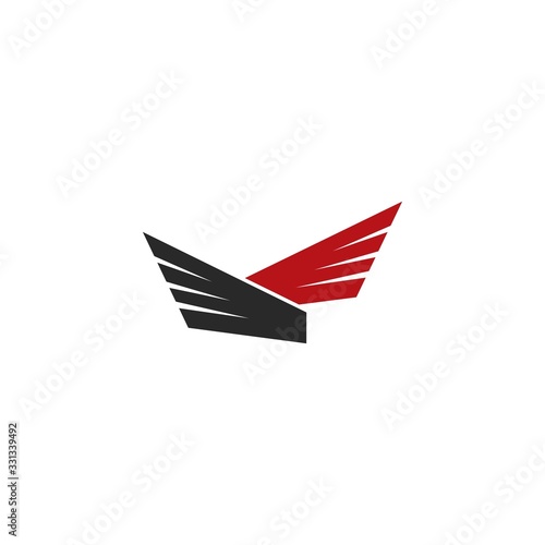 wing logo template vector icon illustration