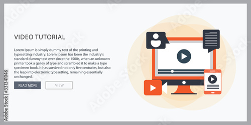 Video tVideo Tutorial Online Education Business Concept