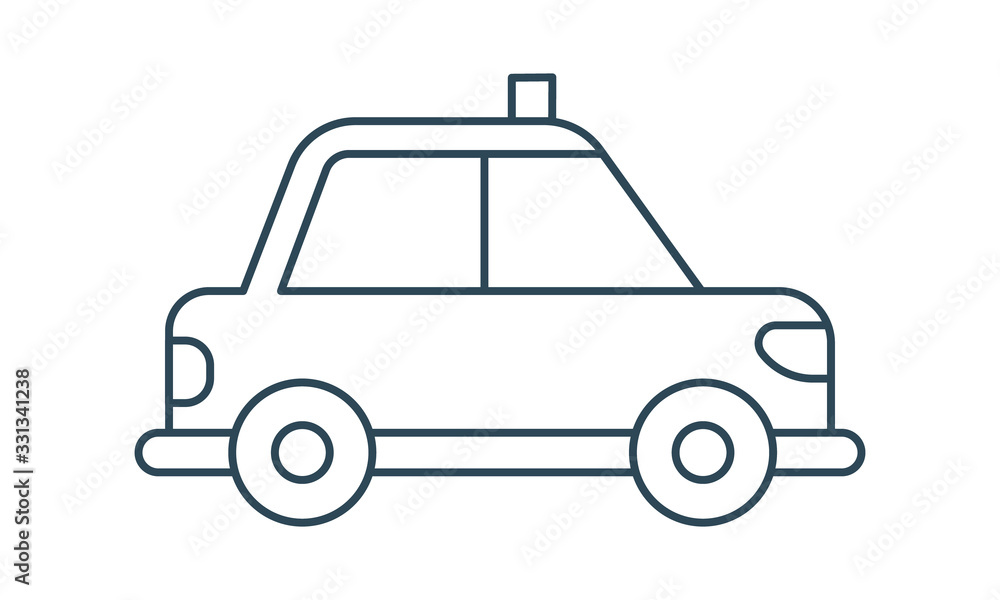Taxi icon flat style graphical symbol.