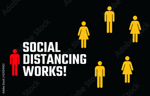 Social Distancing Works! - Vector
