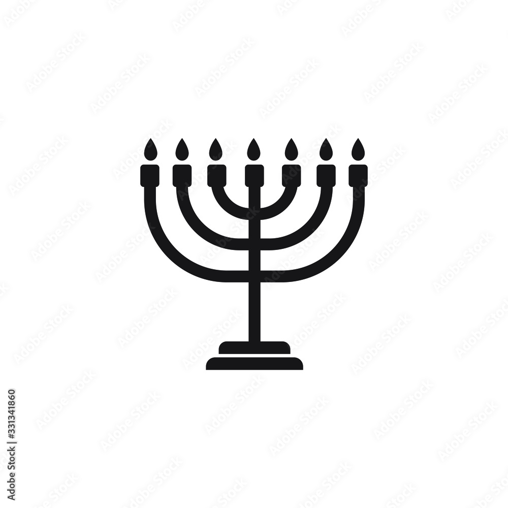 Fototapeta premium Menorah icon design isolated on white background