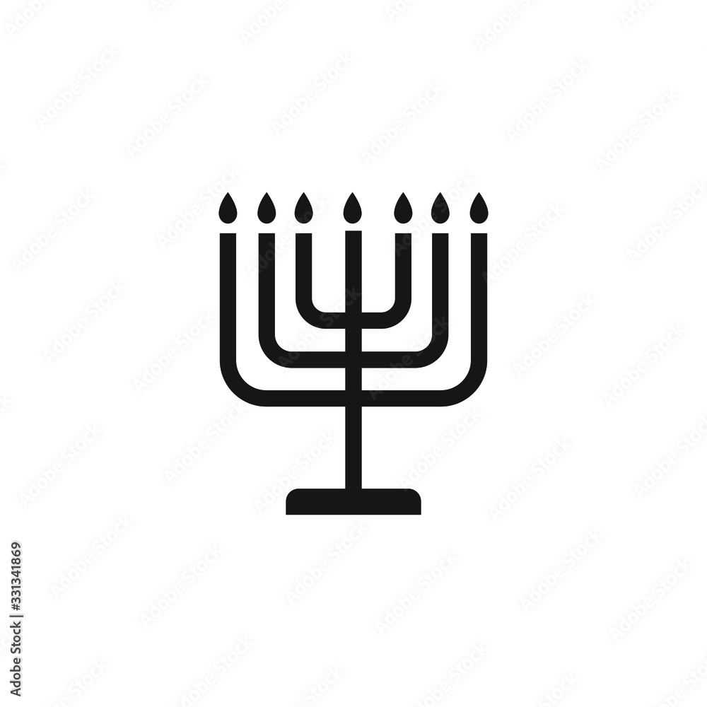 Menorah icon design isolated on white background Menorah icon design isolated on white background