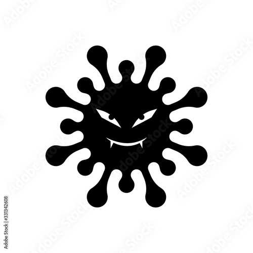 virus or bacteria flat icon vector