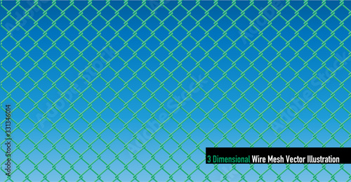 Three dimensional wire mesh vector pattern illustration 