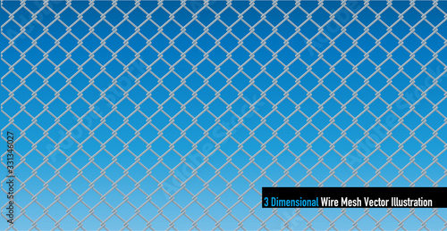 Three dimensional wire mesh vector pattern illustration 